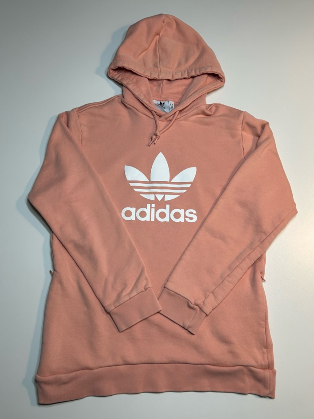 adidas Originals Trefoil Hoodie Pink Dusty Rose Pullover Logo Sweatshirt